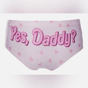 Cute Pink Heart Yes, Daddy! Panties - New